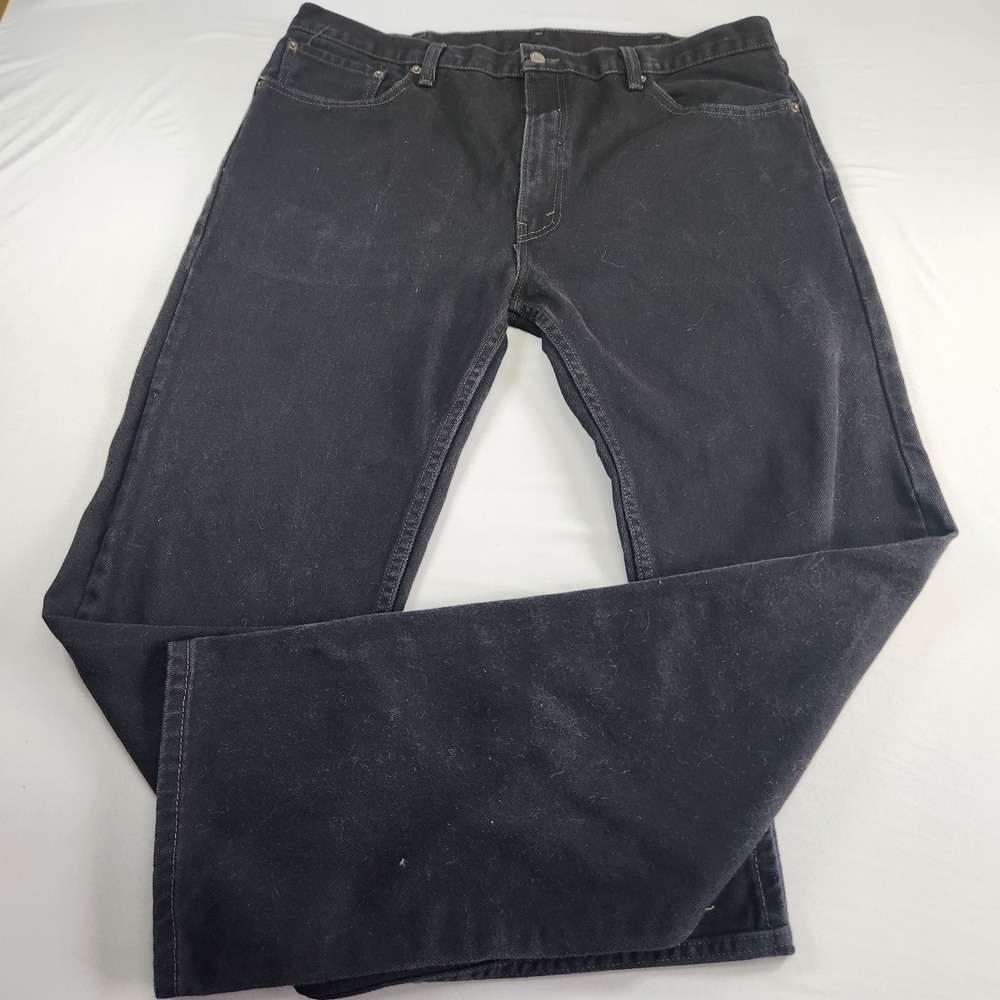 Levi's 505 Jeans Men's 40x36 Regular Fit  Black Wash Classic Straight Leg